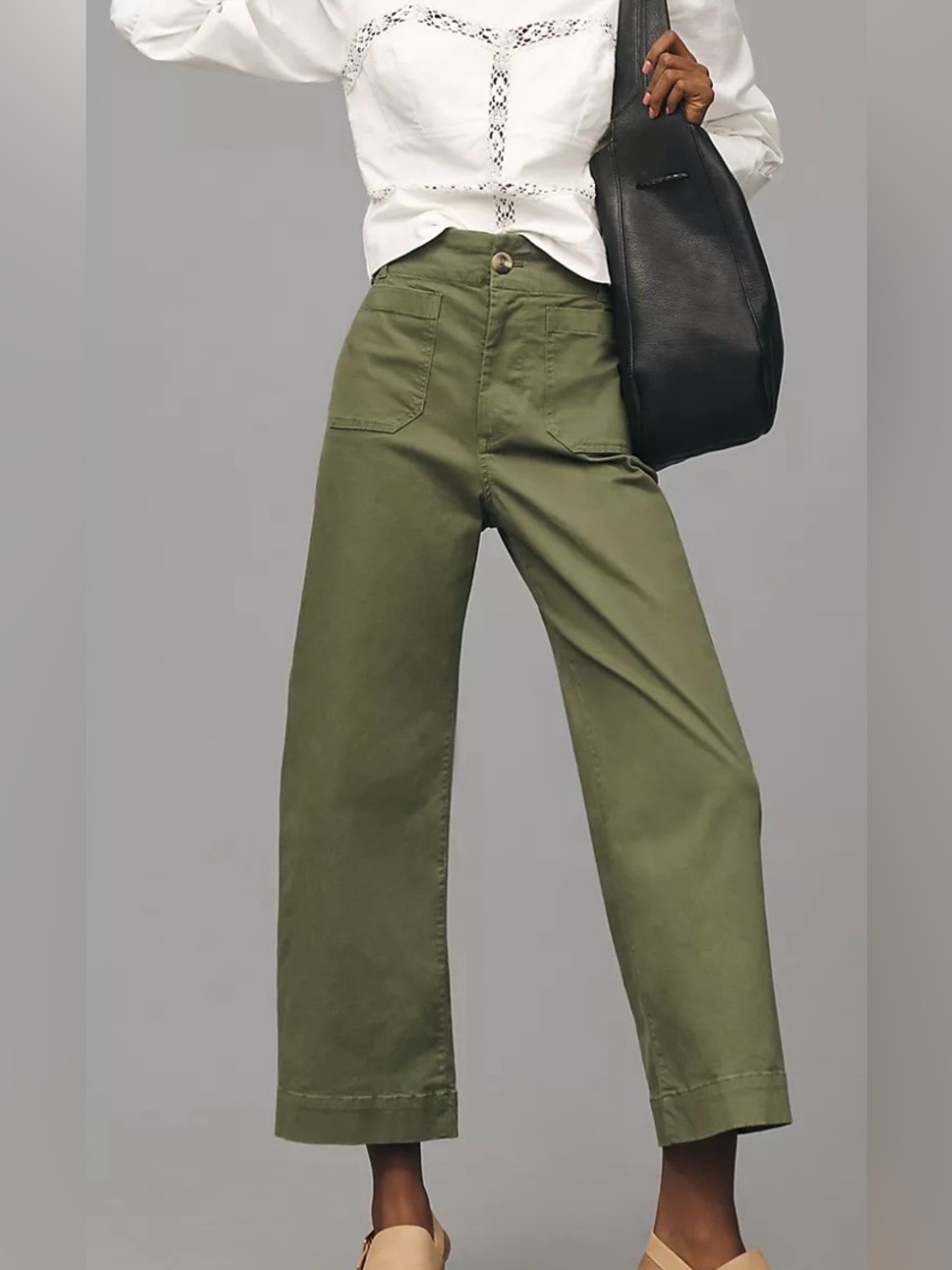 Maeve | The Collette | Linen Crop Wide Leg Pant | Size 27 | Excellent Condition! - Picture 1 of 8